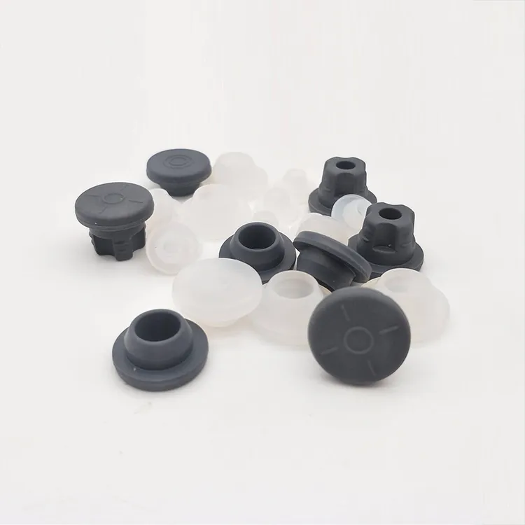 Gumová zátka sklenenej injekčnej liekovky